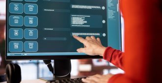 Developer evaluating UI automation and test framework options on screen