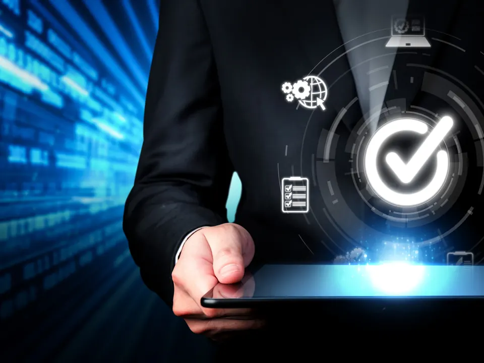 Software testing and quality assurance services displayed on a tablet